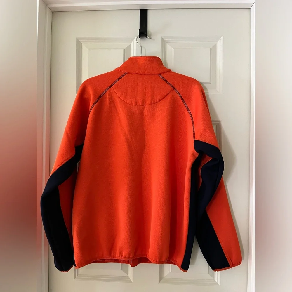 Mens Denver Broncos NFL Full Zip Jacket Orange & Navy Blue, M